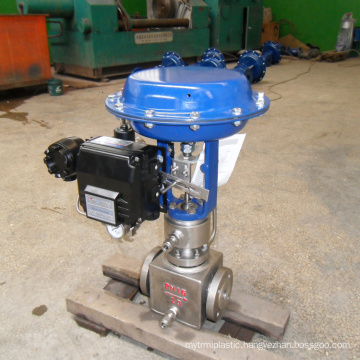 v-type PTFE stainless steel 304 welded oil control valve with pneumatic